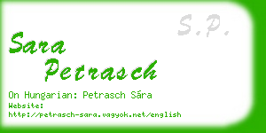 sara petrasch business card